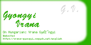 gyongyi vrana business card